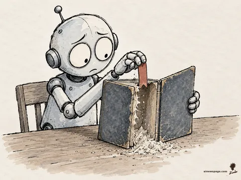 Merv slides a bookmark into a thick novel whose pages have crumbled to dust, a small pile sifting onto the table.
